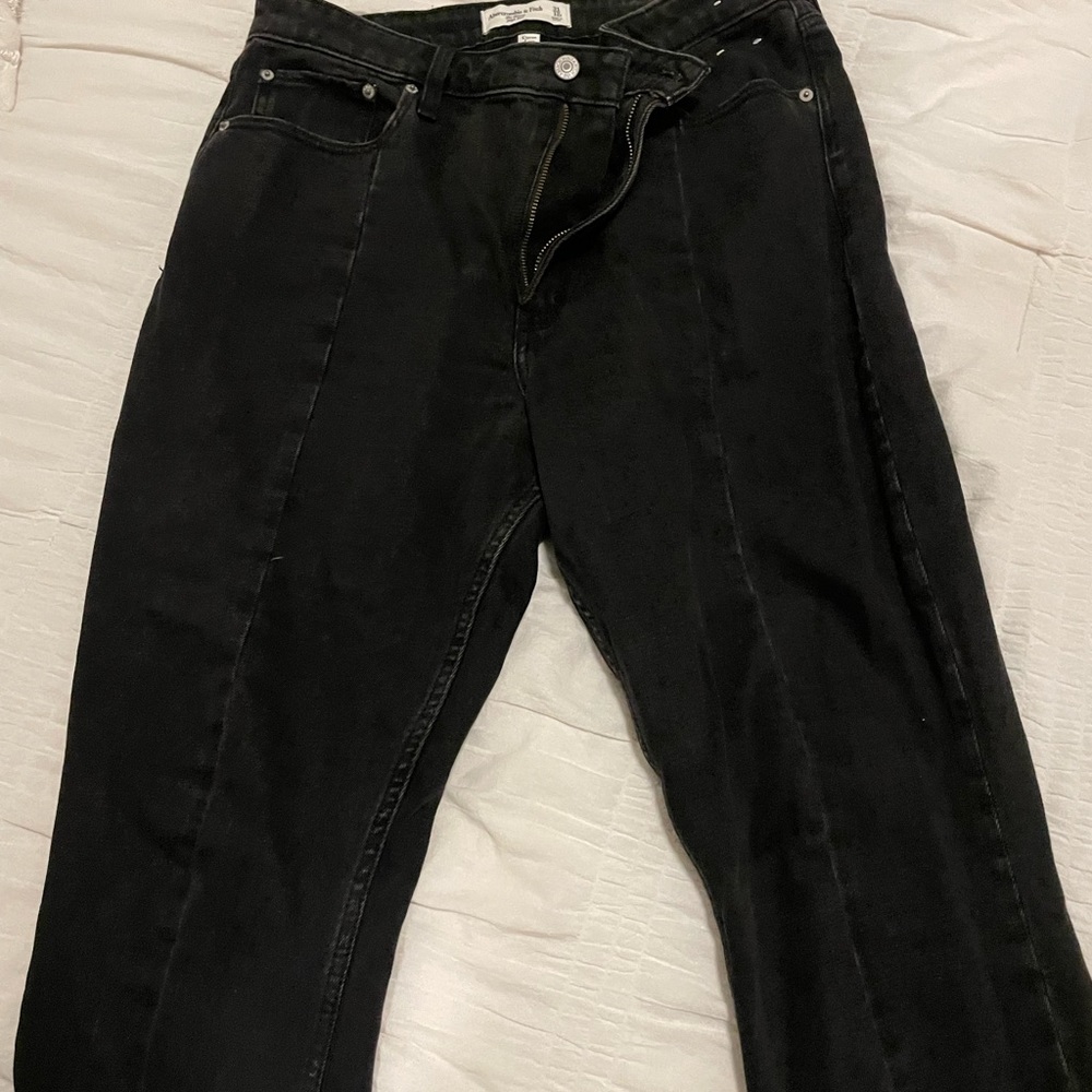 Abercrombie Curve Love Jeans - black denim